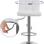 _Set of 2 bar stools with backrest and robust, white, 38 x 44.5, x 115 cm Image 2