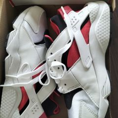 Nike Huarache trainers size 4.5, white black and red