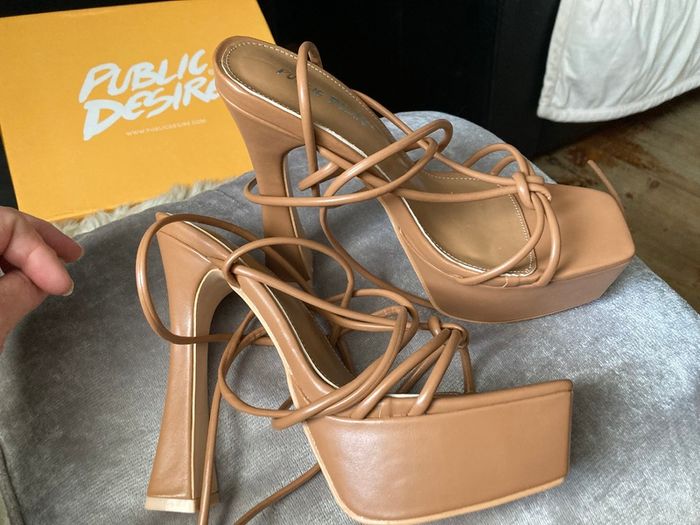 New high heel sandals in original box