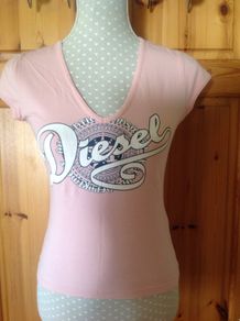 Size S Pink Diesel Teeshirt Top