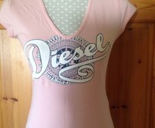 Size S Pink Diesel Teeshirt Top