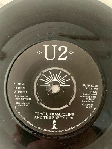 U2 A Celebration  7 Inch Vinyl Original 1982 UK Release