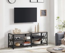 New Vintage Greige TV Unit Stand (140cm)  FREE P&P