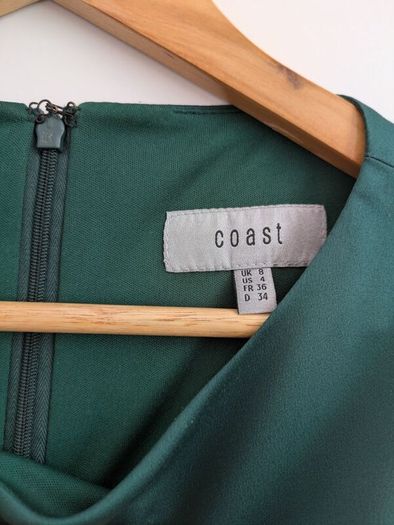 Forest Green belted occasion Oasis Dress size UK 8