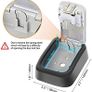 Key Safe Wall Mounted, Large Capacity Key Lock Box Outdoor,Waterproof Key Safe Box with 4 Digit Combination, Key Lock Cabinet for Spare House Keys, With Slide Cover, Gray, Medium Size Image 2