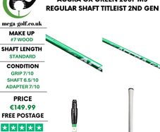 Accra Gx Green 200F M3 Regular #7 Wood Shaft / Titleist 2nd Gen