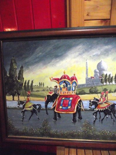 Indian Royal procession Painting - Signed B. McMullan
