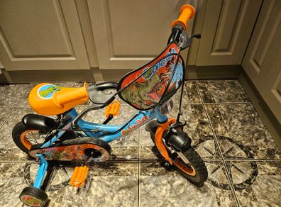 12 Inch Dinosaur Rider Bike Blue