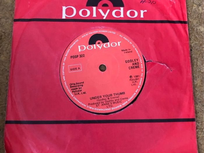 Godley and Creme - Under Your Thumb (1981) Irish 7"