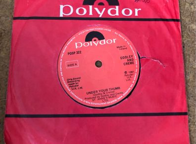 Godley and Creme - Under Your Thumb (1981) Irish 7"