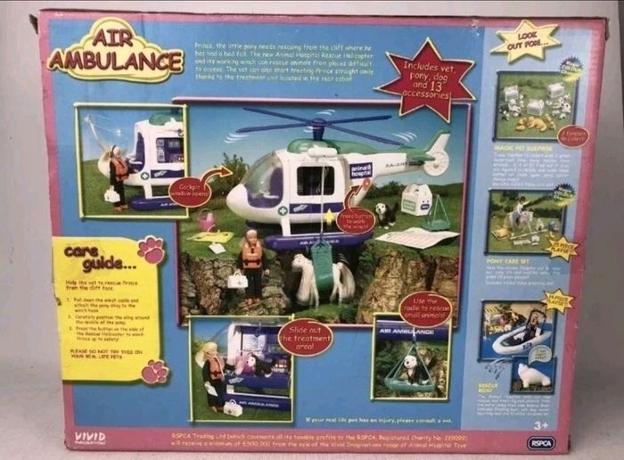 RSPCA Animal Hospital Air Ambulance & Scooter Rescue + Accessories boxed New