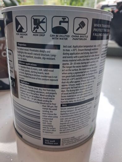 Hard wax floor oil clear satin