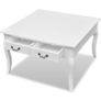 Coffee Table with 4 Drawers White Image 6