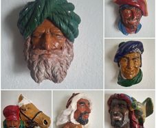 1960s Bossons Chalkware Character Heads
