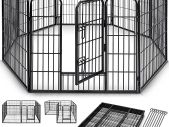 Puppy Enclosure Outdoor Run   Panel Puppy Play Pen/ Rabbit Enclosure, Large, metal