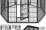 Puppy Enclosure Outdoor Run   Panel Puppy Play Pen/ Rabbit Enclosure, Large, metal