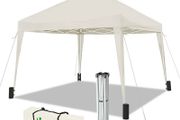 3x3m Pop Up Gazebo with 4 Leg Weight Bags, Folding Party Tent for Garden Outdoor, White (FREE POSTAGE)