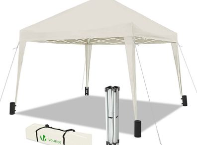 3x3m Pop Up Gazebo with 4 Leg Weight Bags, Folding Party Tent for Garden Outdoor, White (FREE POSTAGE)