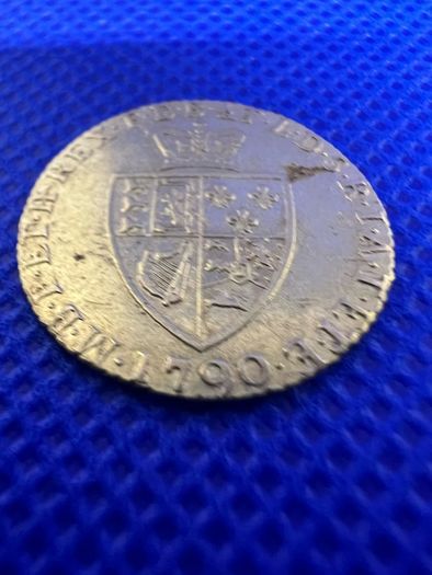 Rare 1790 George III Spade Half-Guinea gold coin