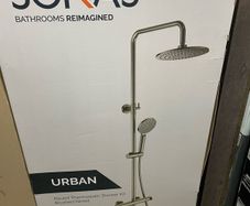 Shower - Sonas - Urban Round Thermostatic Shower Kit - Brushed Nickel