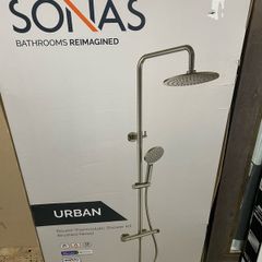 Shower - Sonas - Urban Round Thermostatic Shower Kit - Brushed Nickel