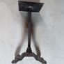 Vintage French cast iron pedestal base cafe table Image 3