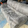 Grey 3 seater recliner sofa. Image 4