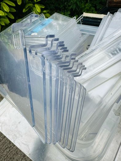 50 Clear Perspex Plastic Slat Wall Shelf - Shoes Display - Suits Many Uses