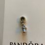 Pandora Charm it's a baby boy bootie with Gold and blue CZ Image 4