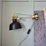 Ikea black Wall Lamp / Clamp Lamp spotlight x2 Image 2