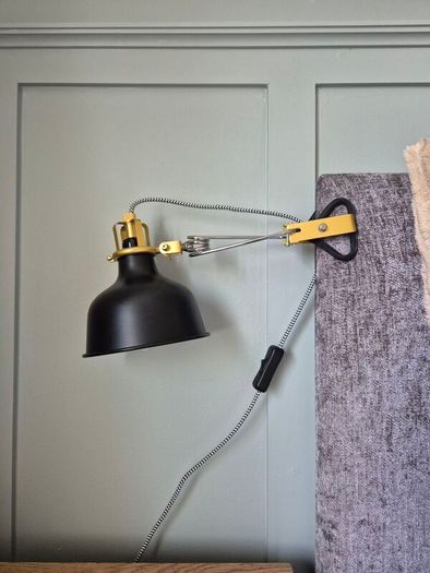 Ikea black Wall Lamp / Clamp Lamp spotlight x2
