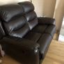 Two Seater Leather Recliner Sofa Image 3