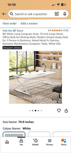 Large White Desk new