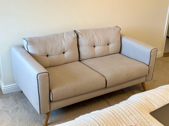 Modern 2-Seater Fabric Sofa