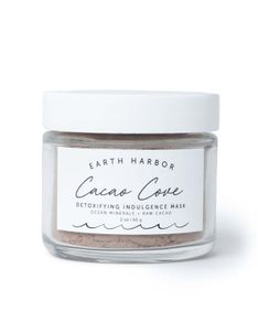 Cacao Detoxifying Indulgence Clay Face Mask - Handmade. Fair Trade, Organic, Vegan. Made In USA!