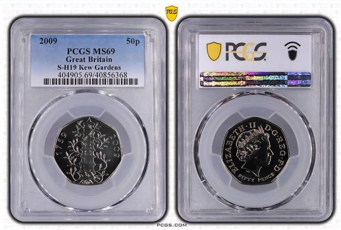 Great Britain 2009 Kew Gardens 50p Coin PCGS MS69