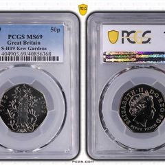 Great Britain 2009 Kew Gardens 50p Coin PCGS MS69