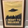 Framed X-files 'I want to believe' Poster Image 2