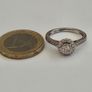 Brand New 18ct White Gold Round Halo Cluster Engagement Ring Image 8