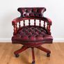 Fabulous Vintage Chesterfield Captains Oxblood swivel chair Image 2