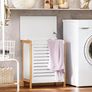 Laundry  Chest Bathroom, white lacquered; Bamboo Image 2