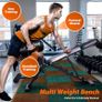 Adjustable Weight Bench Foldable Home Exercise Gym Workout Bench Incline Decline Flat Bench Press for Full Body Workout Image 2