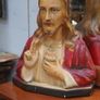 Vintage Ceramic Sacred Heart of Jesus Bust Image 2