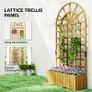 Wooden Raised Planter with Trellis, Raised Bed for Garden with Lattice and Drainage Holes for Climbing Plants Image 4