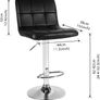 _Adjustable2 Bar Stools - Adjustable Height - Swivel Seat - Black, Image 2