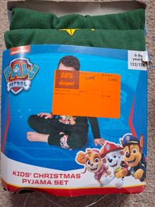 Paw Patrol Christmas Pyjama set 122/128 6-8y boys