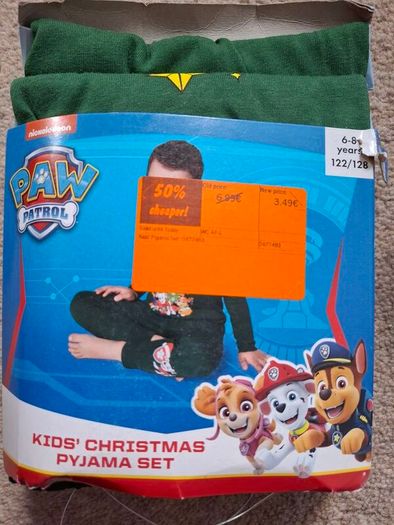 Paw Patrol Christmas Pyjama set 122/128 6-8y boys