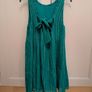 Sezane 100% silk green dress Image 2
