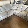 Grey corner sofa L shaped couch set furniture Image 7