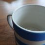 TG Green Cornishware Dreadnought Jug, featuring the iconic blue and white stripes. Image 3